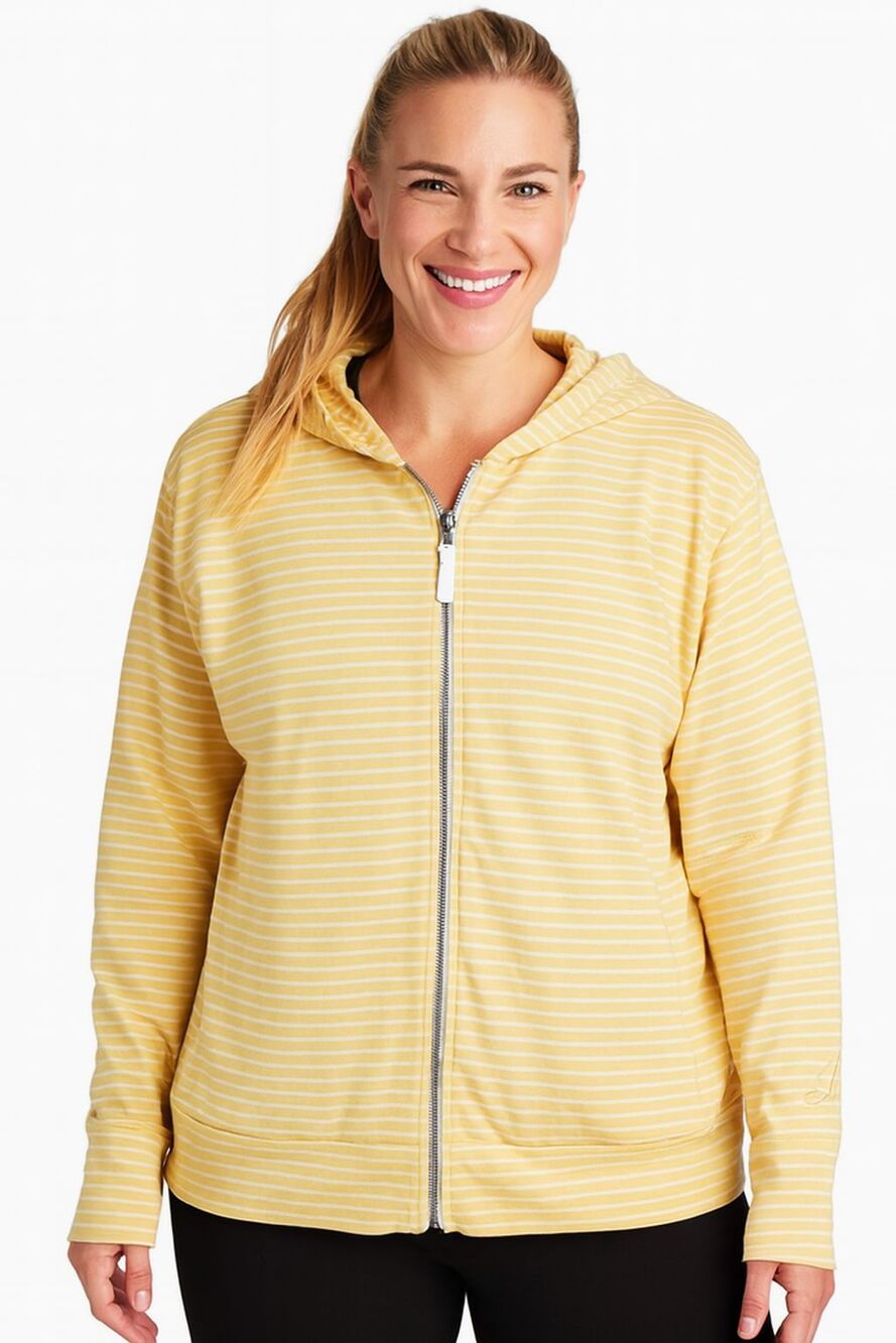 Pendleton Hoodie Women’s Zip up In Size XL Yellow Striped